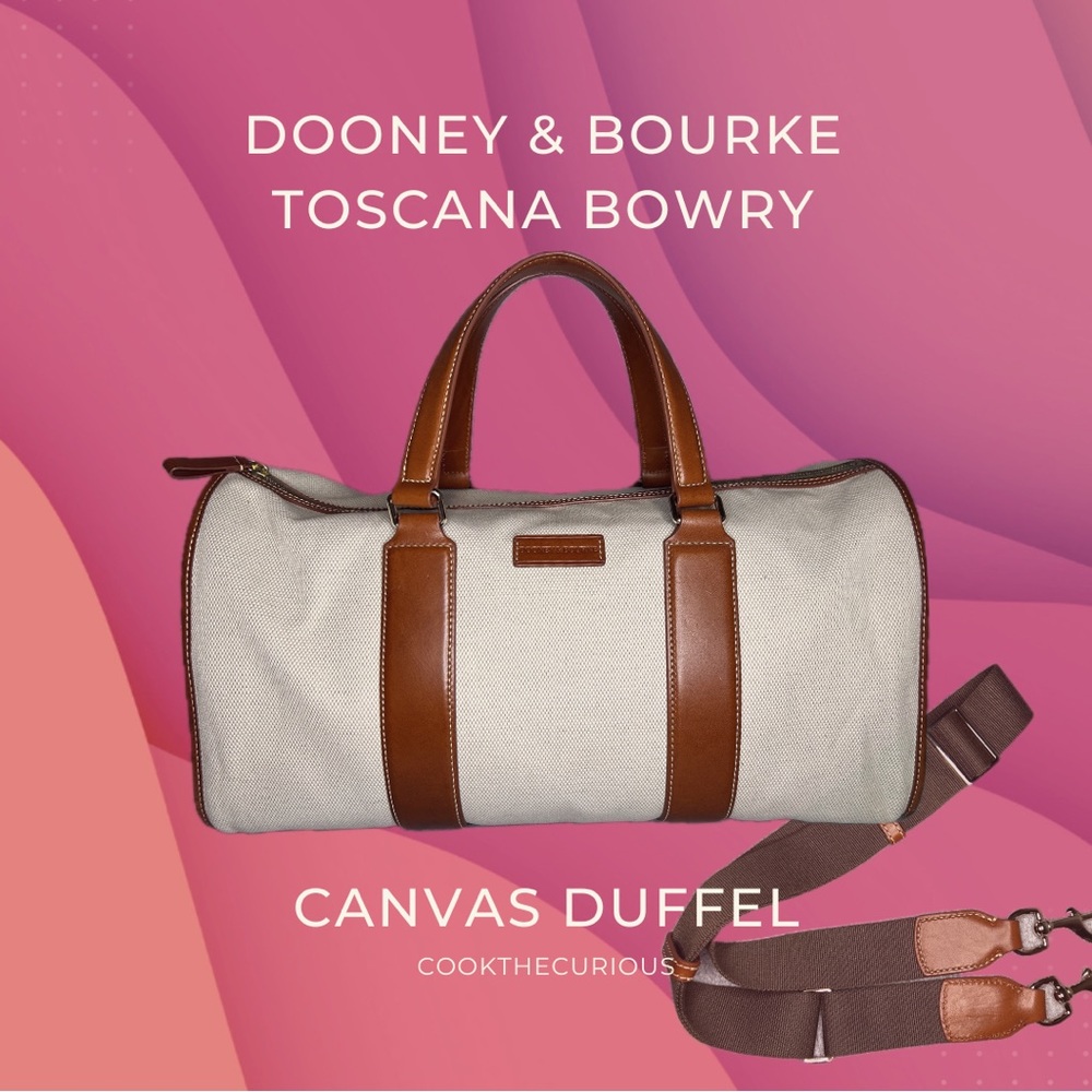 Dooney & Bourke Toscana Canvas Bowery Duffle, Like New